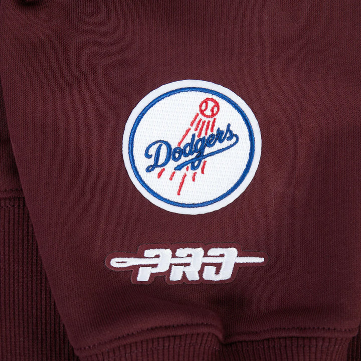 Womens Los Angeles Dodgers Pro Standard Wingspan Fleece Crewneck - Wine