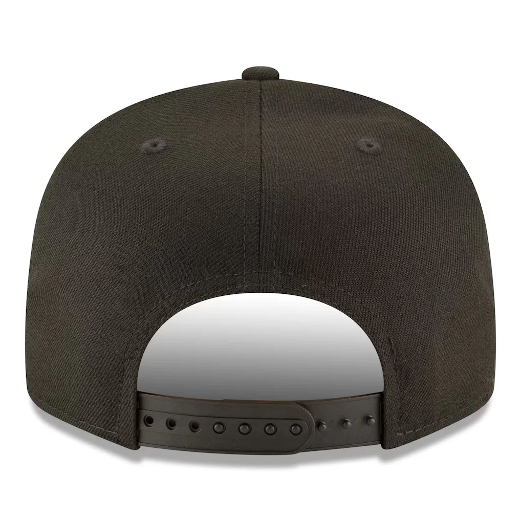 Los Angeles Dodgers New Era 2025 World Series Champions Side Patch 9FIFTY Snapback Hat - Black/Black Gold