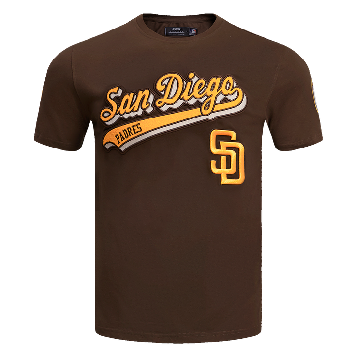San Diego Padres Pro Standard Script Tail Tee Brown