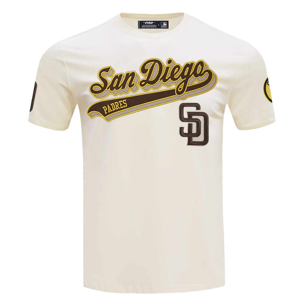 San Diego Padres Pro Standard Script Tail Sj Tee Eggshell