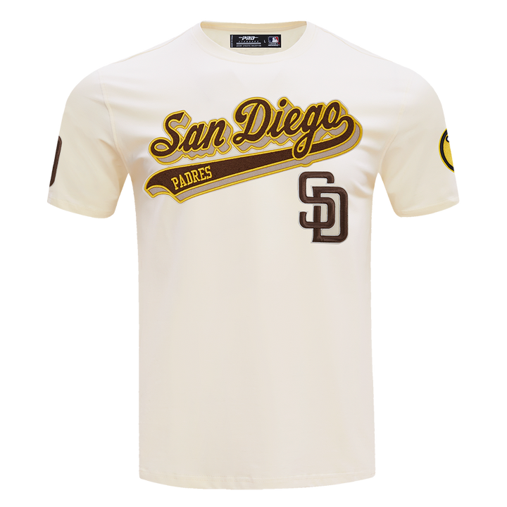 San Diego Padres Pro Standard Script Tail Sj Tee Eggshell