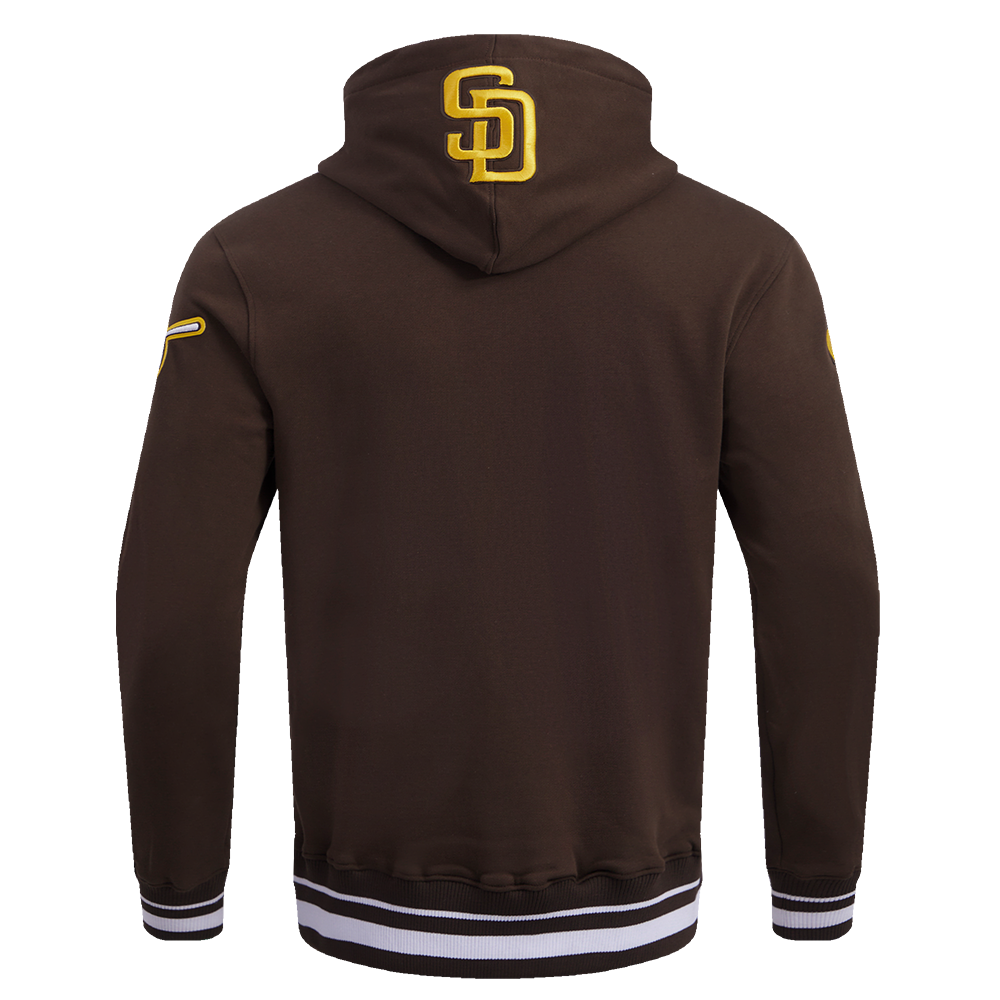 San Diego Padres Pro Standard Script Tail Rib Hoodie Brown