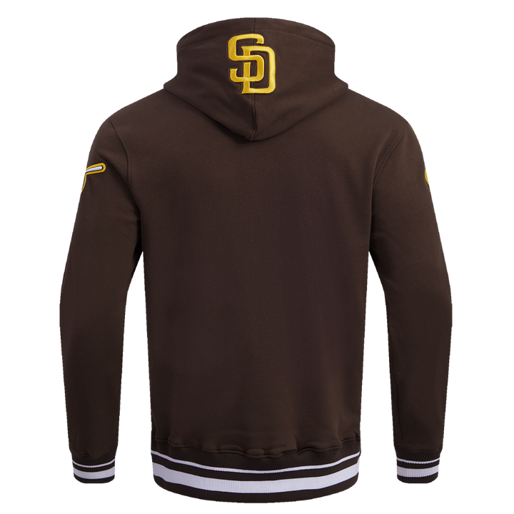 San Diego Padres Pro Standard Script Tail Rib Hoodie Brown