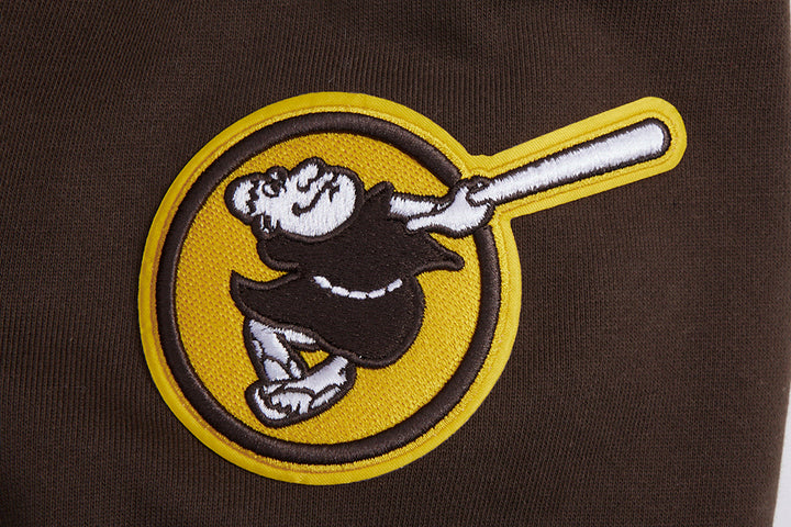 San Diego Padres Pro Standard Script Tail Rib Hoodie Brown