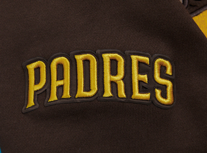 San Diego Padres Pro Standard Script Tail Rib Hoodie Brown
