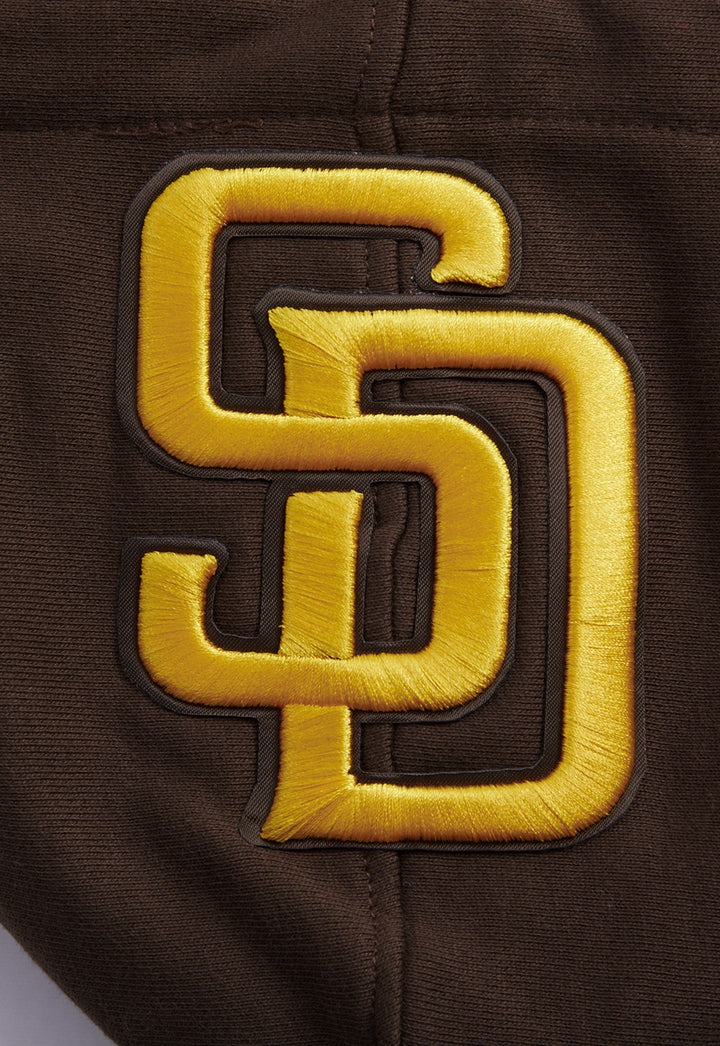 San Diego Padres Pro Standard Script Tail Rib Hoodie Brown