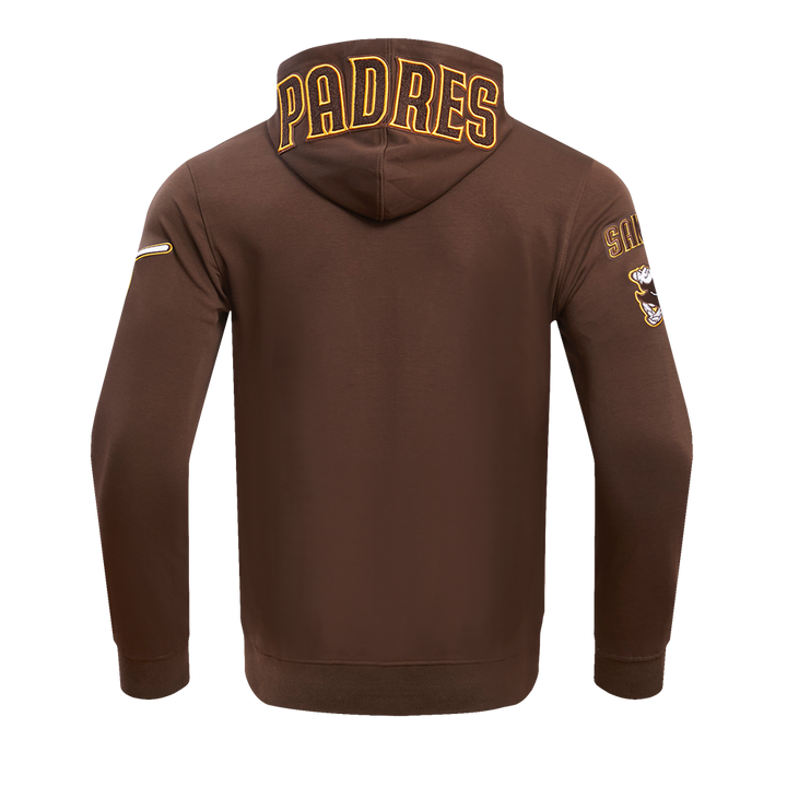 San Diego Padres Pro Standard Classic Chenille Dk Fz Po Hoodie Brown