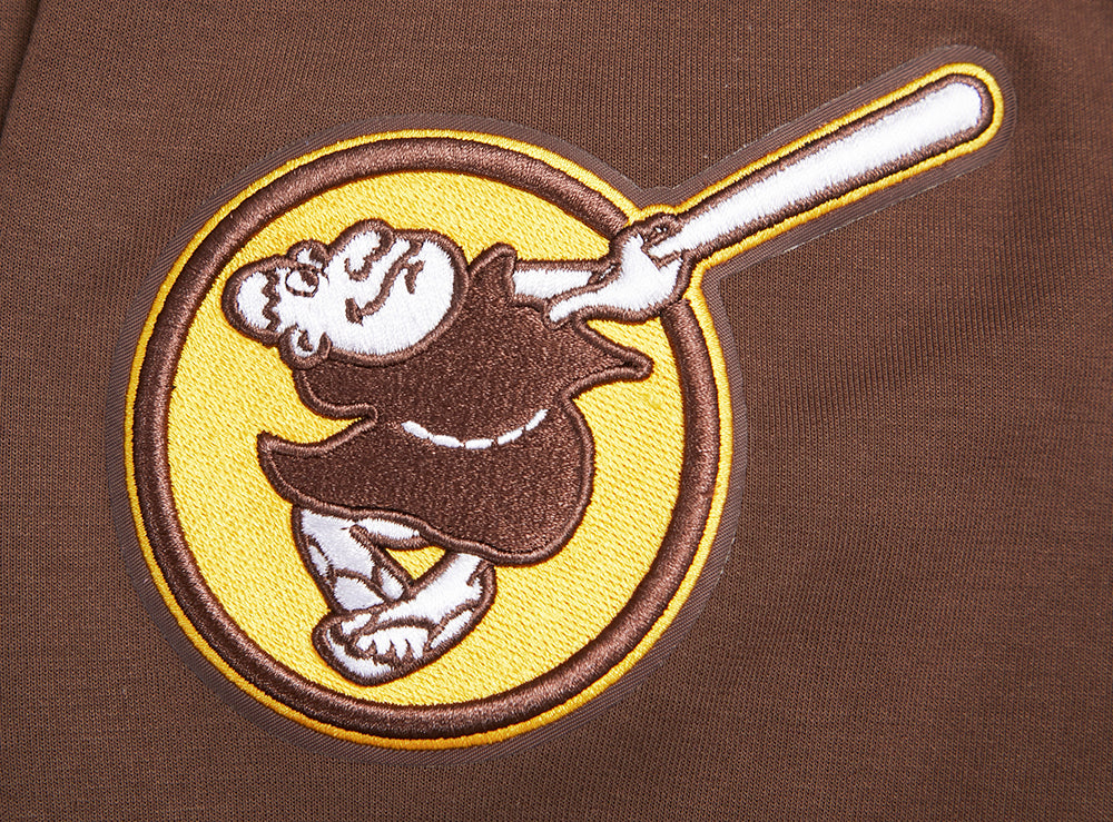 San Diego Padres Pro Standard Classic Chenille Dk Fz Po Hoodie Brown