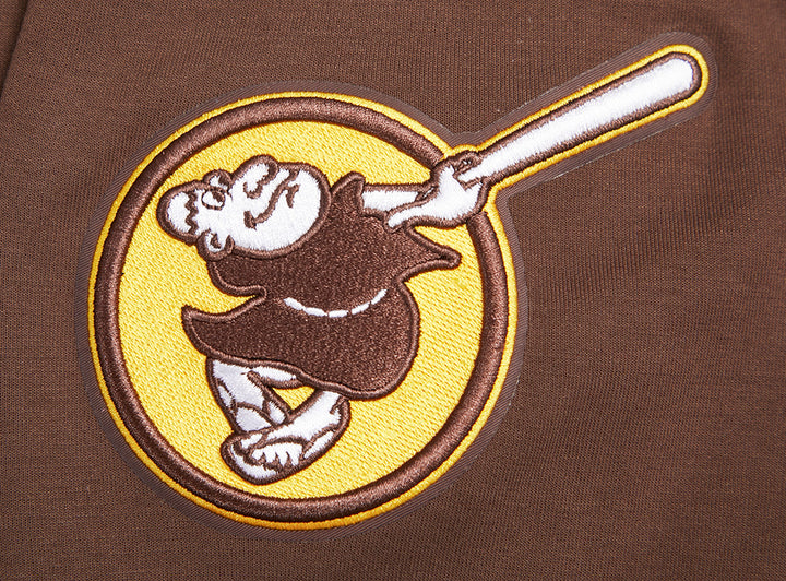 San Diego Padres Pro Standard Classic Chenille Dk Fz Po Hoodie Brown