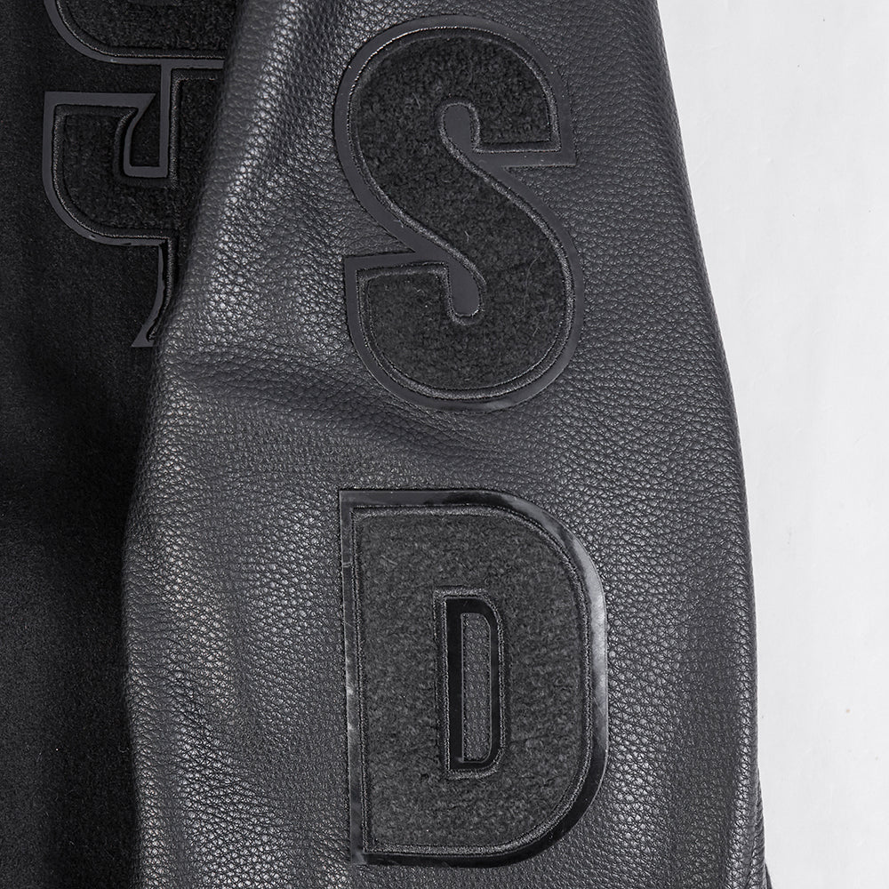 San Diego Padres Pro Standard Triple Black Wool Varsity Jacket Triple Black