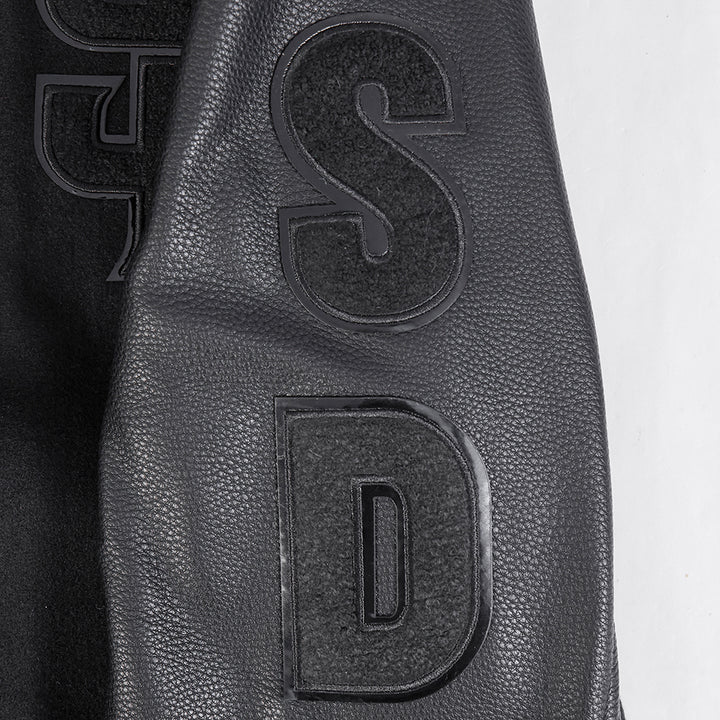 San Diego Padres Pro Standard Triple Black Wool Varsity Jacket Triple Black