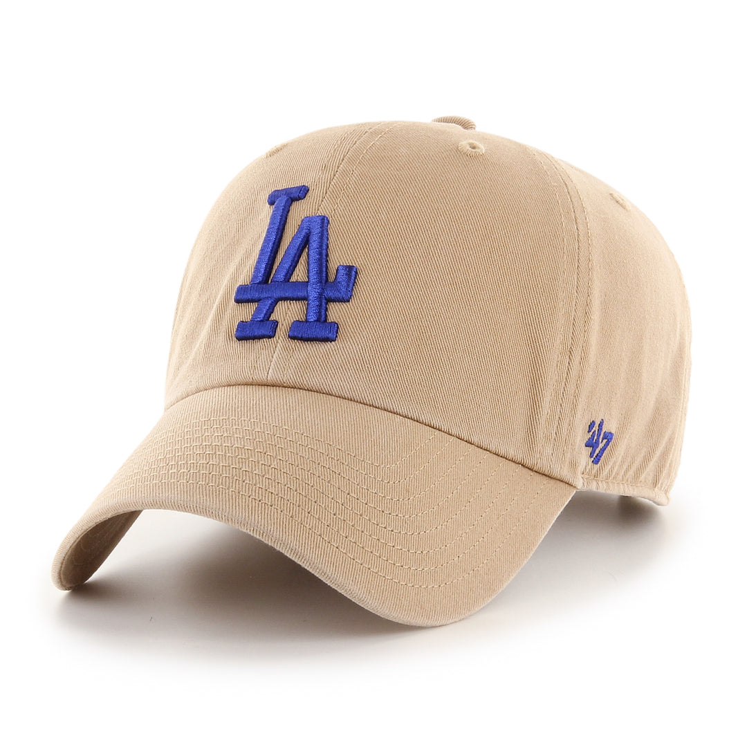 Los Angeles Dodgers 47 Brand Clean Up Adjustable Hat Khaki Royal