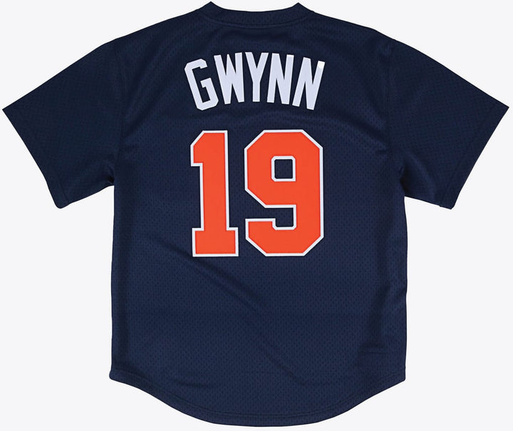 Tony Gwynn San Diego Padres 1996 navy Mitchell & Ness authentic batting-practice jersey, manufacturer alternate view