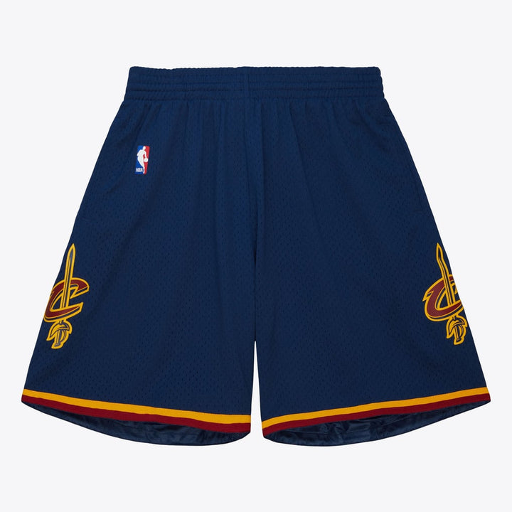 Cleveland Cavaliers Mitchell & Ness 2011-12 blue Swingman basketball shorts, front view