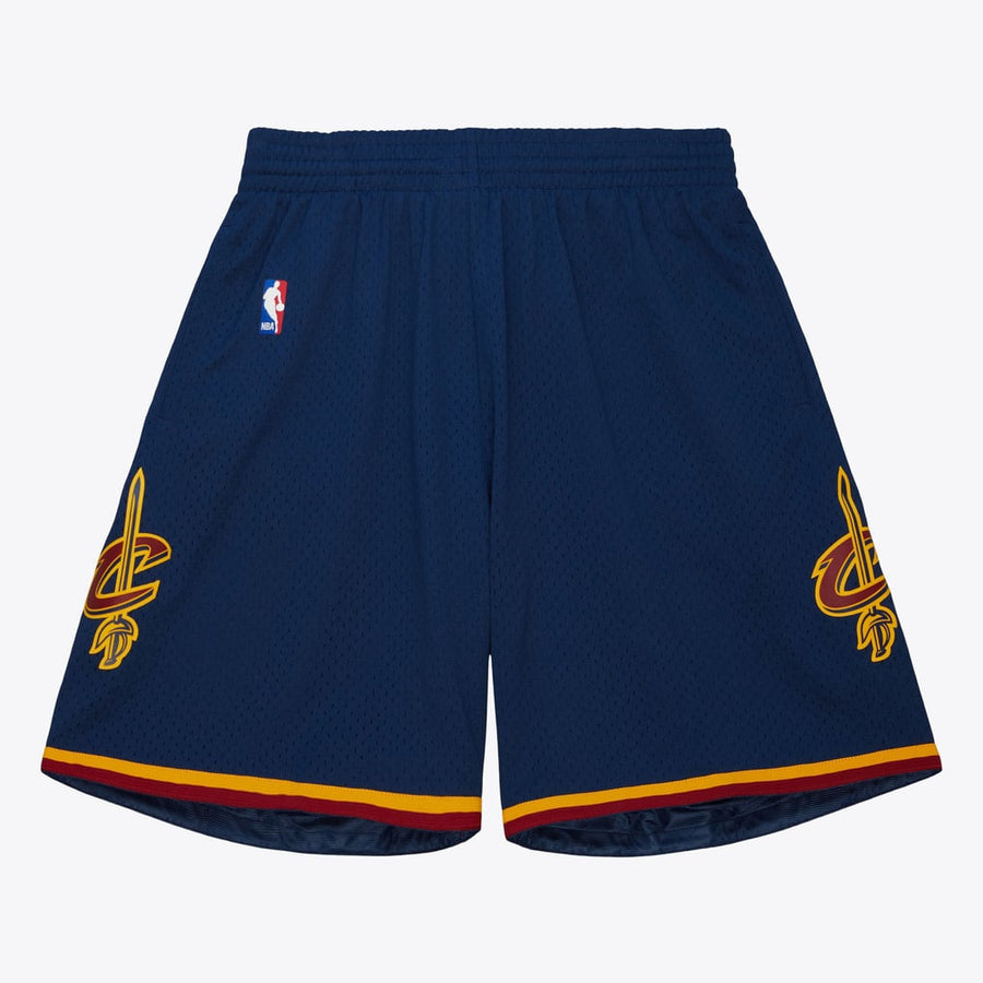 Cleveland Cavaliers Mitchell & Ness 2011-12 blue Swingman basketball shorts, front view
