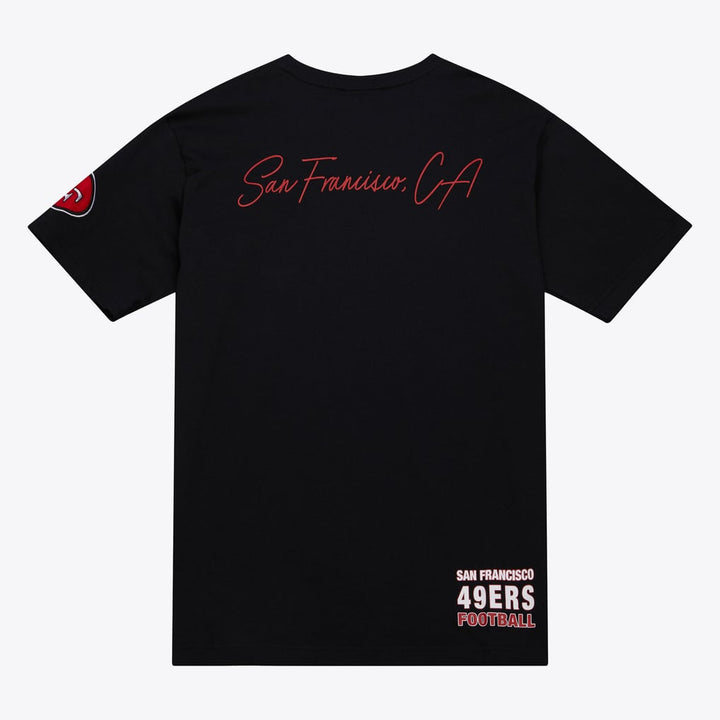 San Francisco 49ers Mitchell & Ness black Black Out Vintage Logo Premium T-shirt, manufacturer gallery image 2