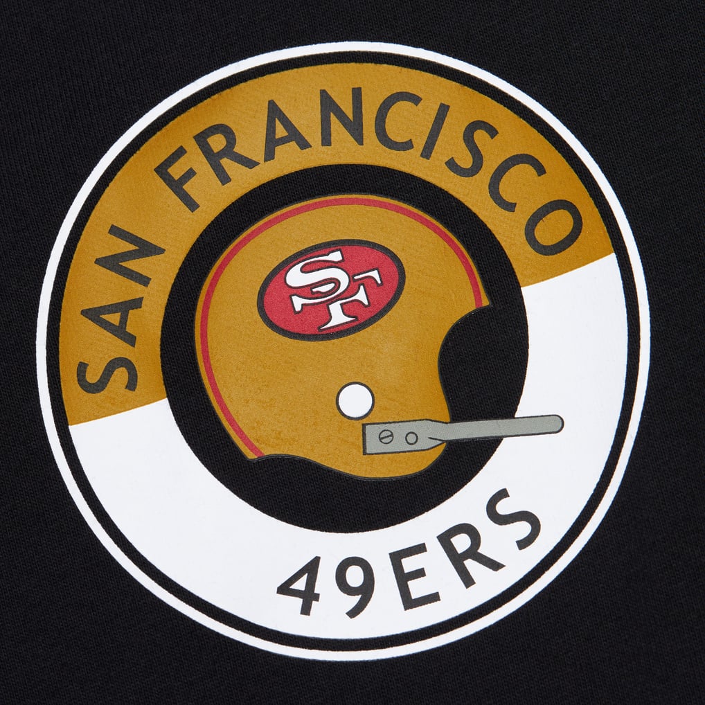 San Francisco 49ers Mitchell & Ness black Black Out Vintage Logo Premium T-shirt, manufacturer gallery image 3