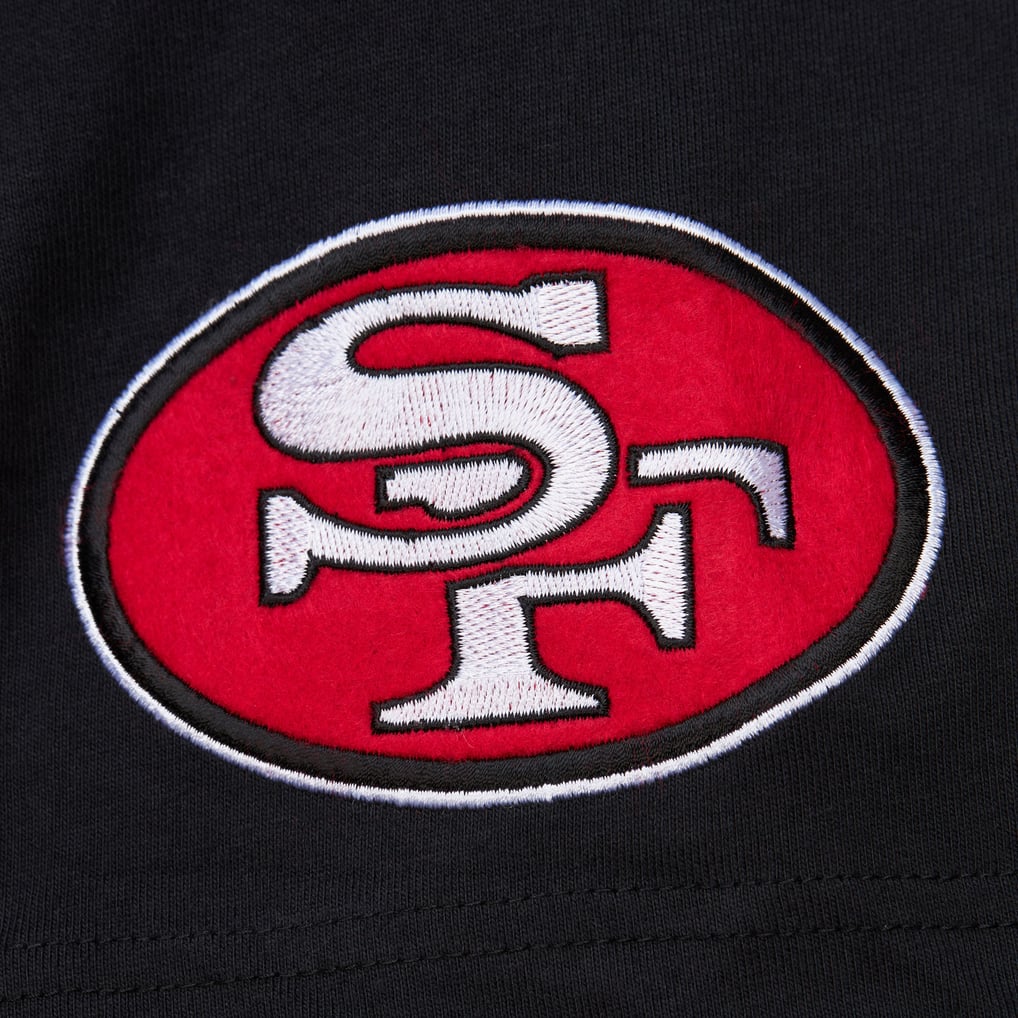 San Francisco 49ers Mitchell & Ness black Black Out Vintage Logo Premium T-shirt, manufacturer gallery image 6