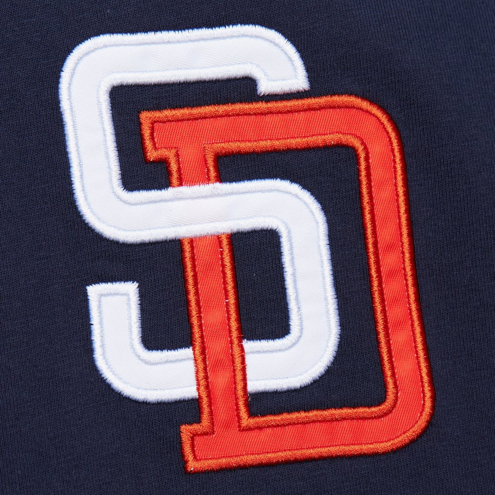 Mitchell & Ness San Diego Padres navy Jacquard Ringer T-shirt, manufacturer gallery image 3