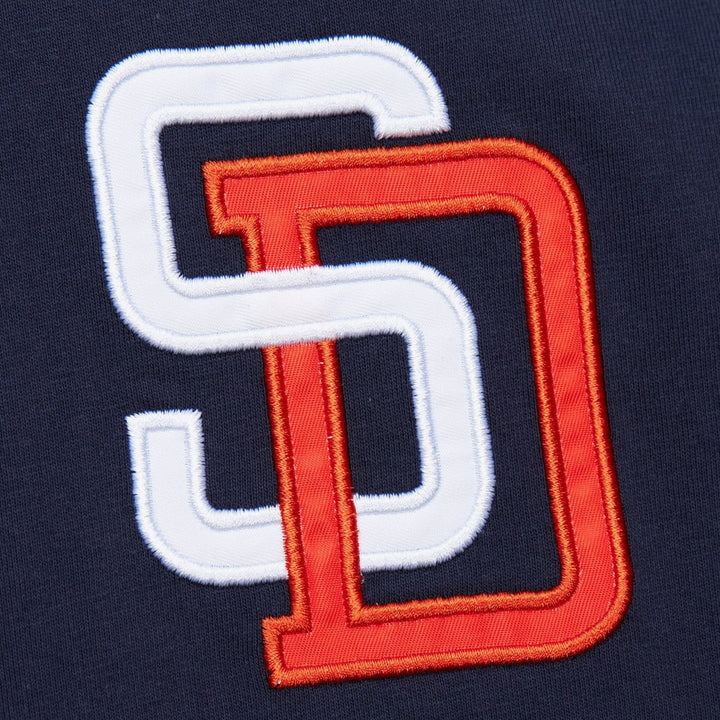 Mitchell & Ness San Diego Padres navy Jacquard Ringer T-shirt, manufacturer gallery image 3