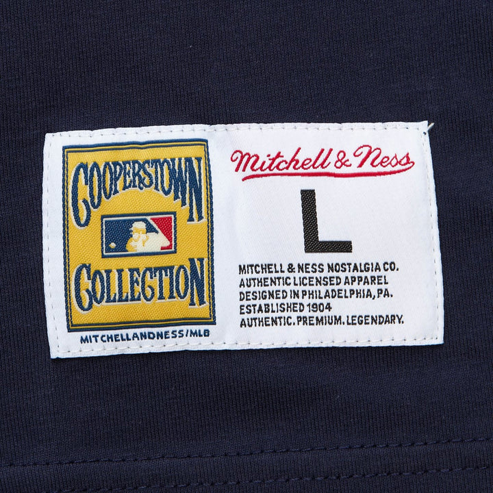 Mitchell & Ness San Diego Padres navy Jacquard Ringer T-shirt, manufacturer gallery image 4