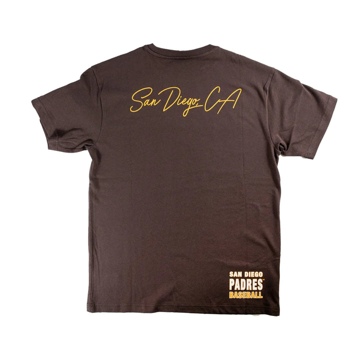 San Diego Padres Mitchell & Ness Double Clutch SS Premium Tee- Brown