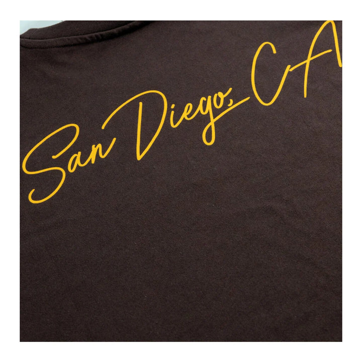 San Diego Padres Mitchell & Ness Double Clutch SS Premium Tee- Brown