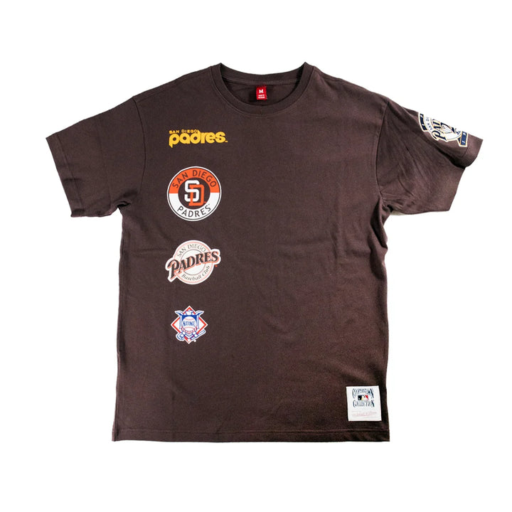 San Diego Padres Mitchell & Ness Double Clutch SS Premium Tee- Brown