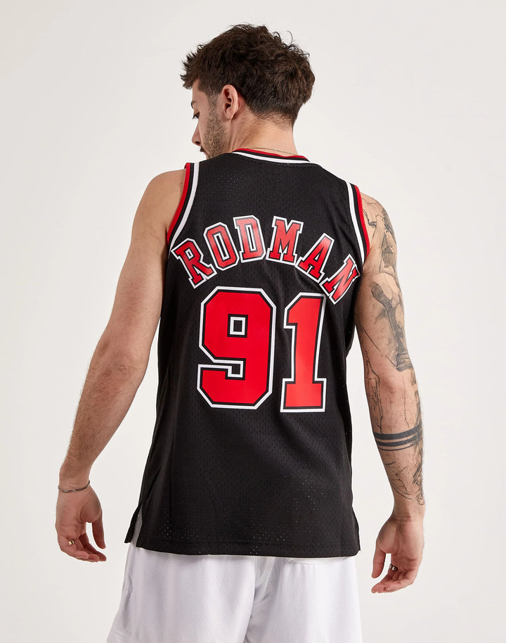 Chicago Bulls Mitchell & Ness Dennis Rodman 1997 Black Alternate Swingman Jersey — product image 2