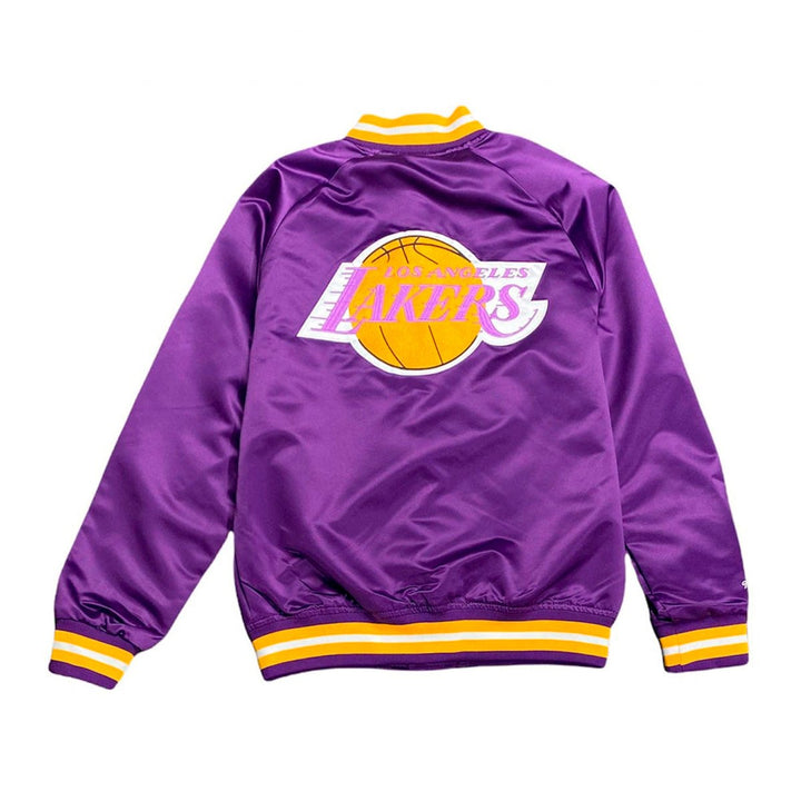 Los Angeles Lakers Mitchell & Ness Purple Double Lightweight Satin Jacket — product image 2