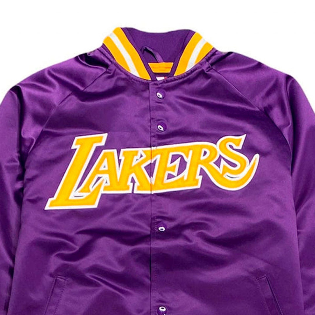 Los Angeles Lakers Mitchell & Ness Purple Double Lightweight Satin Jacket — product image 3