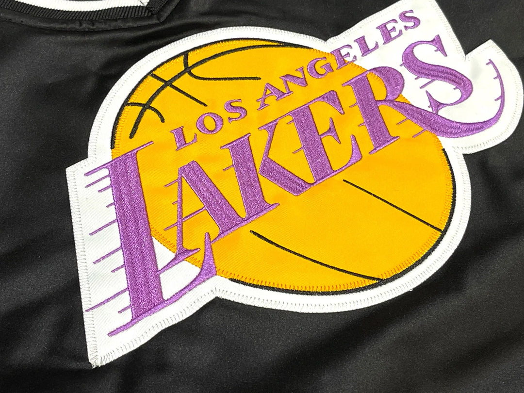Los Angeles Lakers Mitchell & Ness Satin V-Neck Pullover Windbreaker