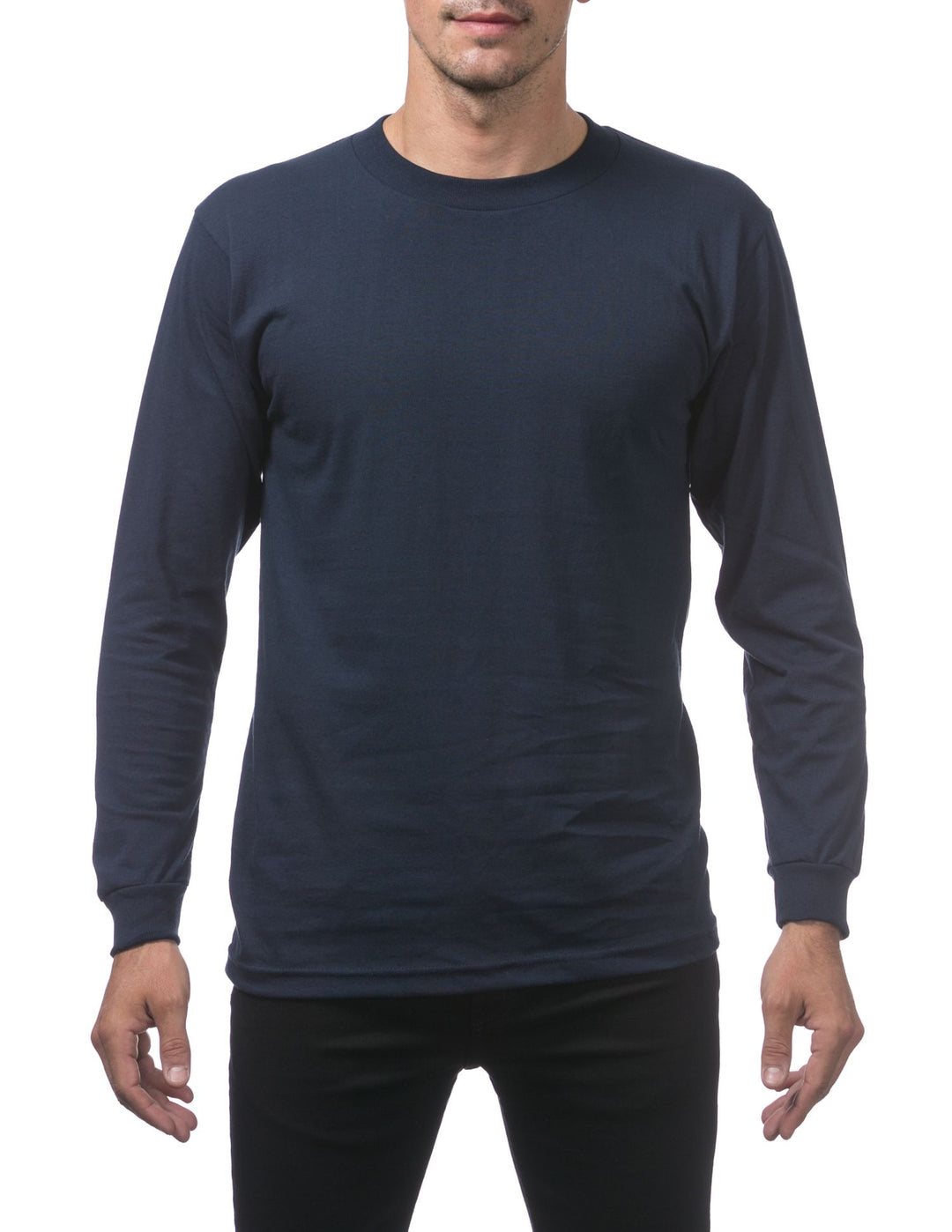 Pro Club Men's Comfort Cotton Long Sleeve T-Shirt Navy