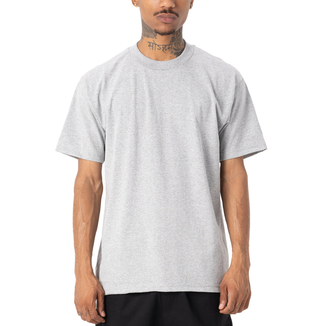 Pro Club Men's Comfort Cotton Short Sleeve T-Shirt Heather Gray