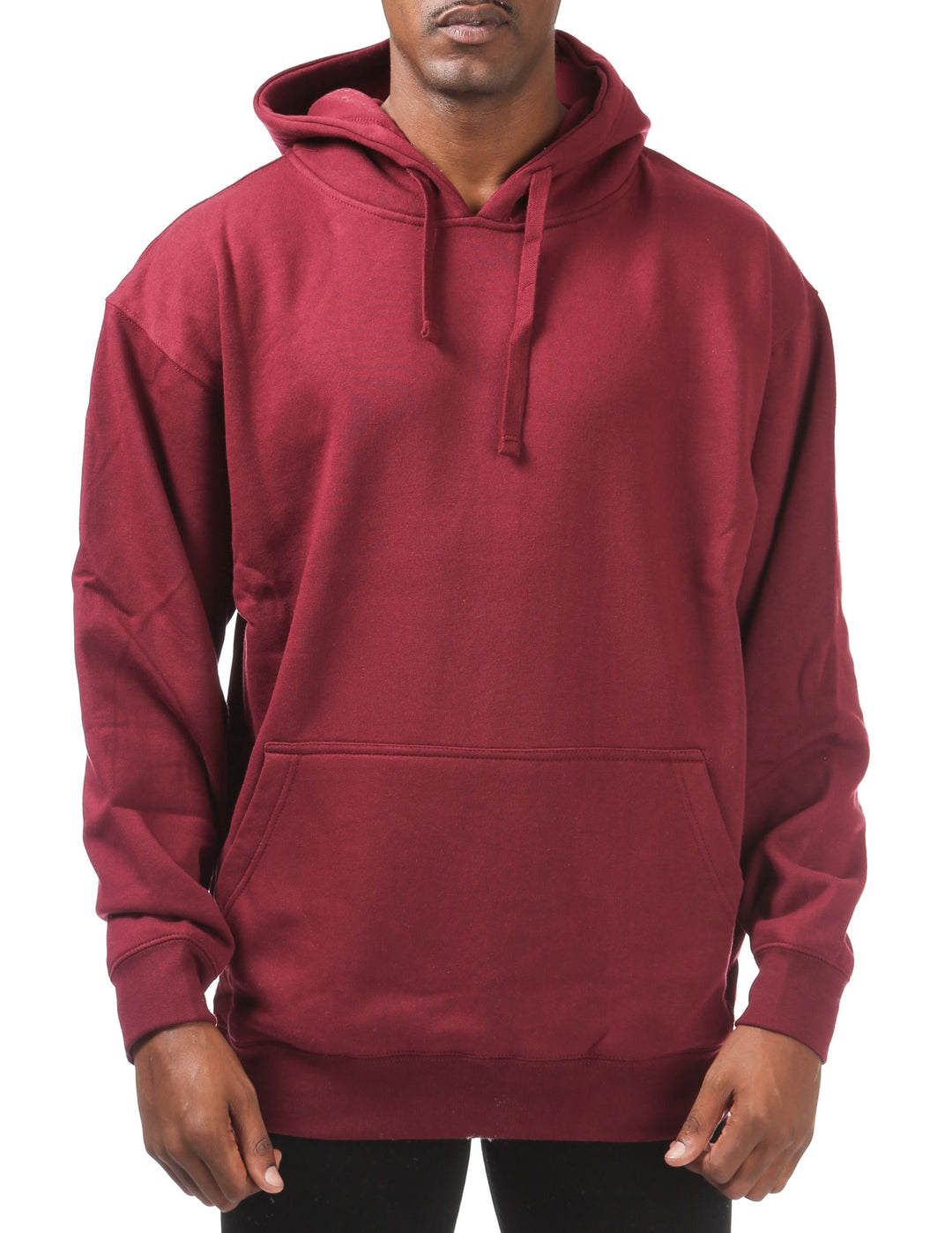 Pro Club Men's Comfort Pullover Hoodie (9oz) Heather Maroon