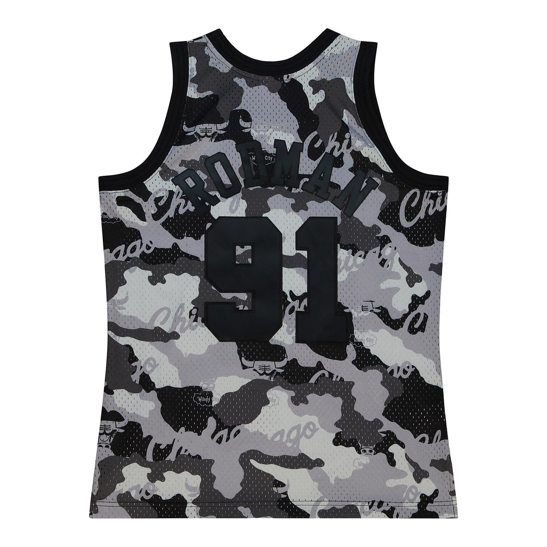 Chicago Bulls Mitchell & Ness NBA Swingman Jersey 1997-98 Dennis Rodman #91 - Ghost Black Camo