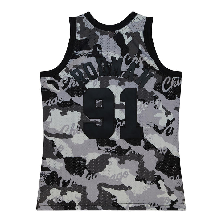 Chicago Bulls Mitchell & Ness NBA Swingman Jersey 1997-98 Dennis Rodman #91 - Ghost Black Camo