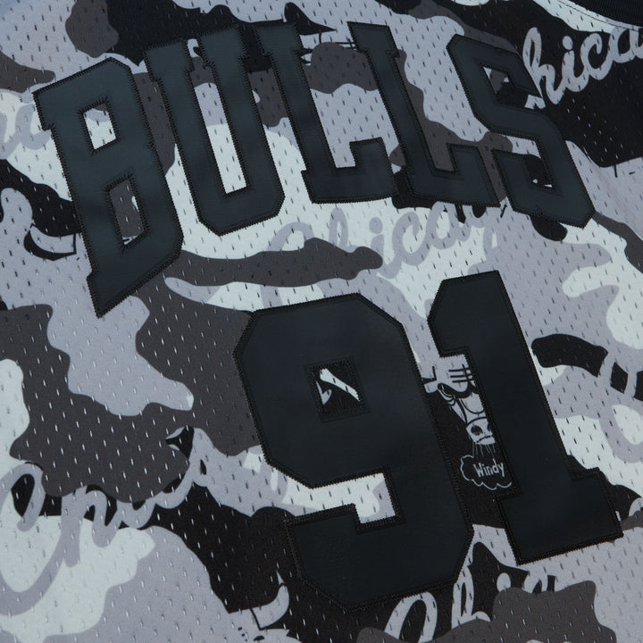 Chicago Bulls Mitchell & Ness NBA Swingman Jersey 1997-98 Dennis Rodman #91 - Ghost Black Camo