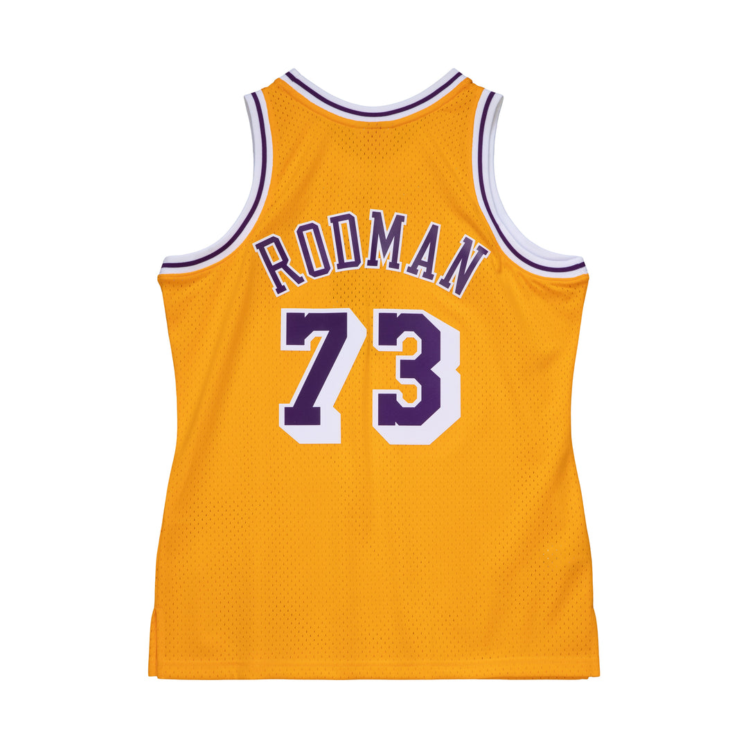 Los Angeles Lakers Mitchell & Ness Dennis Rodman 73 Gold 1998-99 Hardwood Classics Swingman Jersey