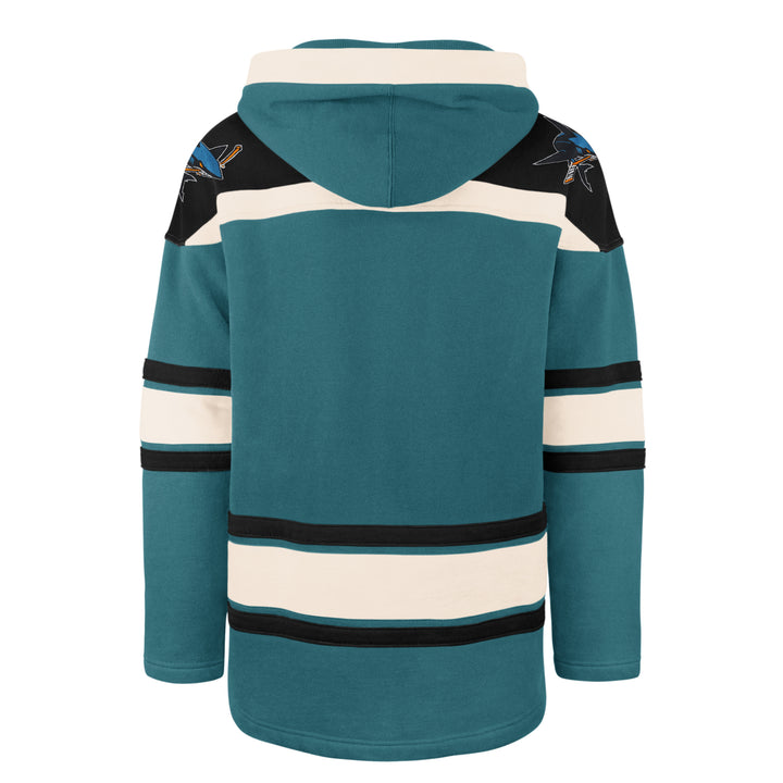 San Jose Sharks 47 Brand Teal Superior Lacer Pullover Hoodie