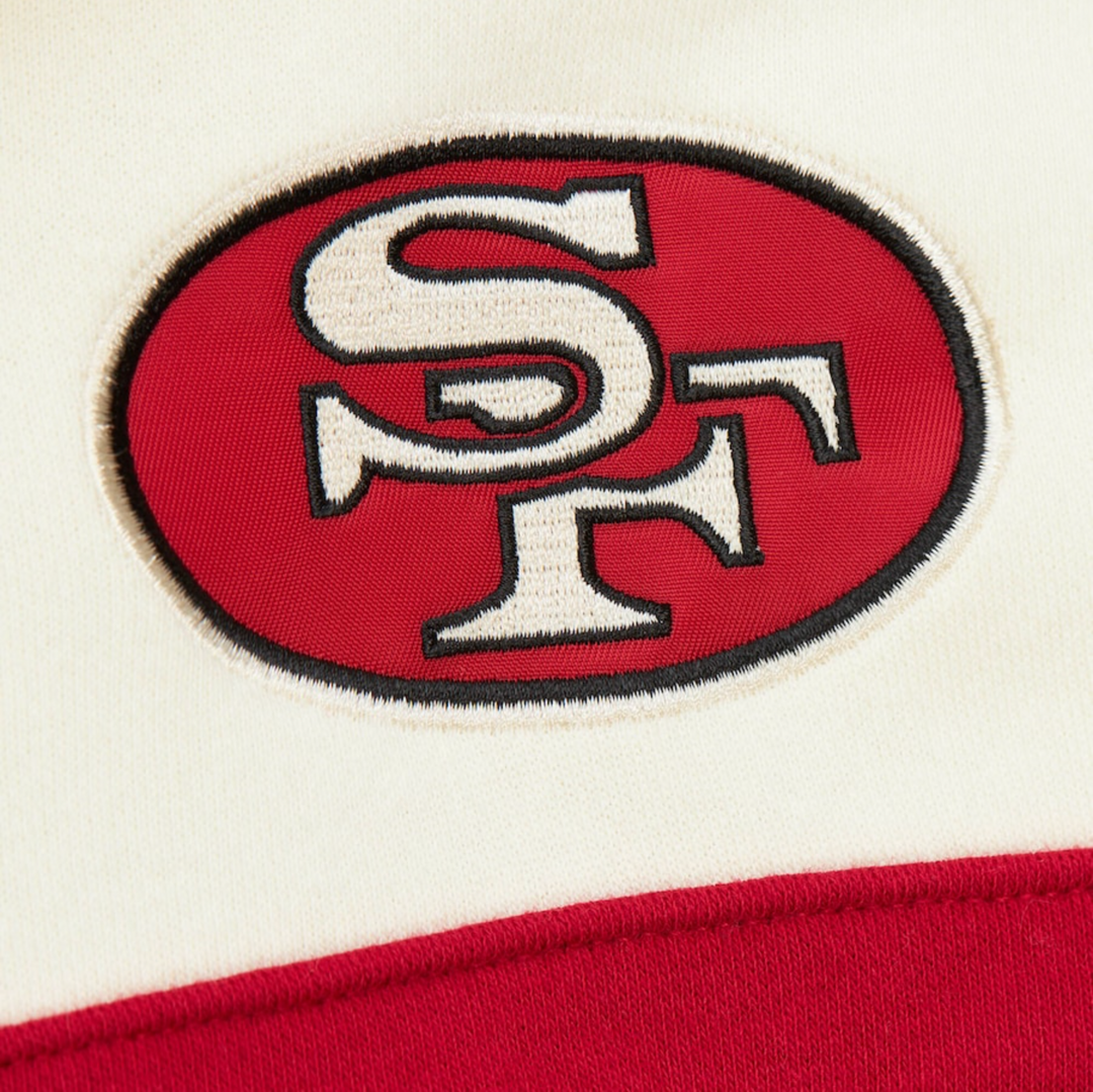 Men's Tan San Francisco 49ers Mitchell & Ness Head Coach Fleece Pullover Hoodie
