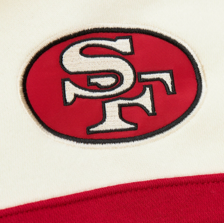 Men's Tan San Francisco 49ers Mitchell & Ness Head Coach Fleece Pullover Hoodie