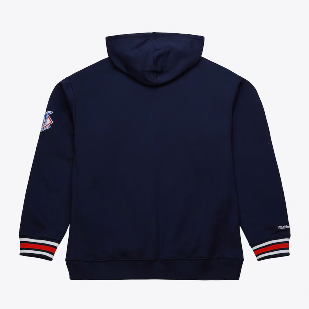 Men's Navy San Diego Padres Mitchell & Ness Chainstitch Vintage Logo Pullover Hoodie