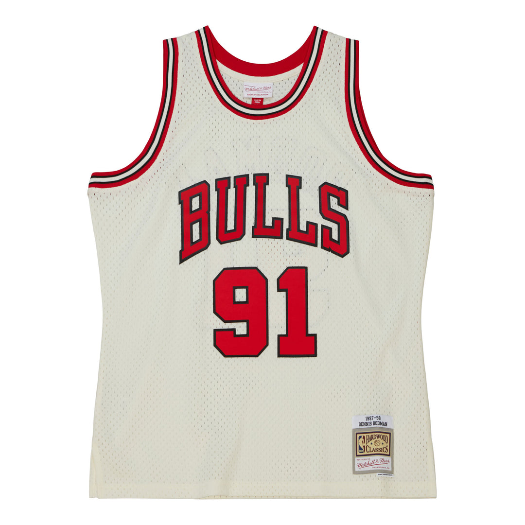 Chicago Bulls Mitchell & Ness NBA Cream Team Color Swingman Jersey Bulls 1997 Dennis Rodman