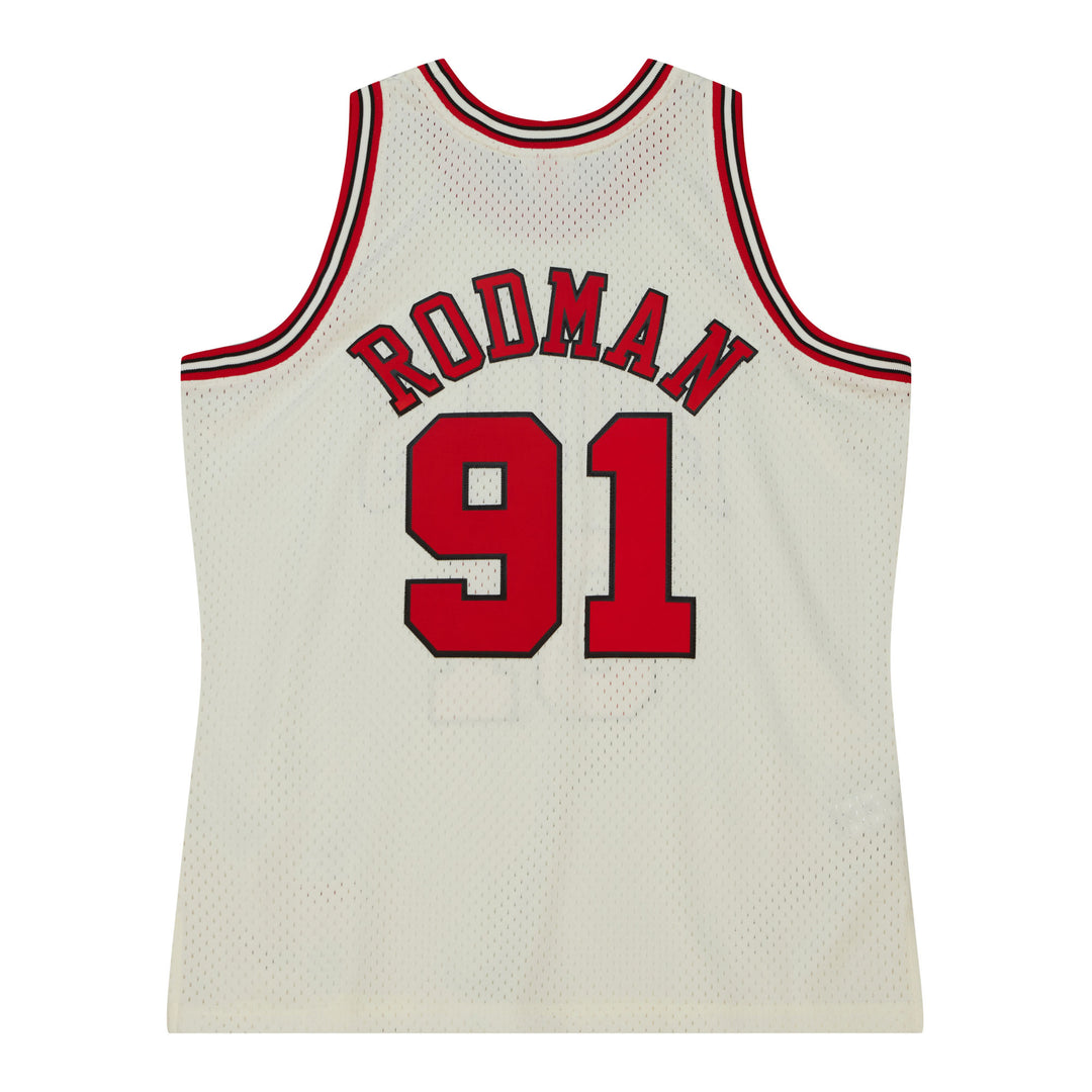 Chicago Bulls Mitchell & Ness NBA Cream Team Color Swingman Jersey Bulls 1997 Dennis Rodman
