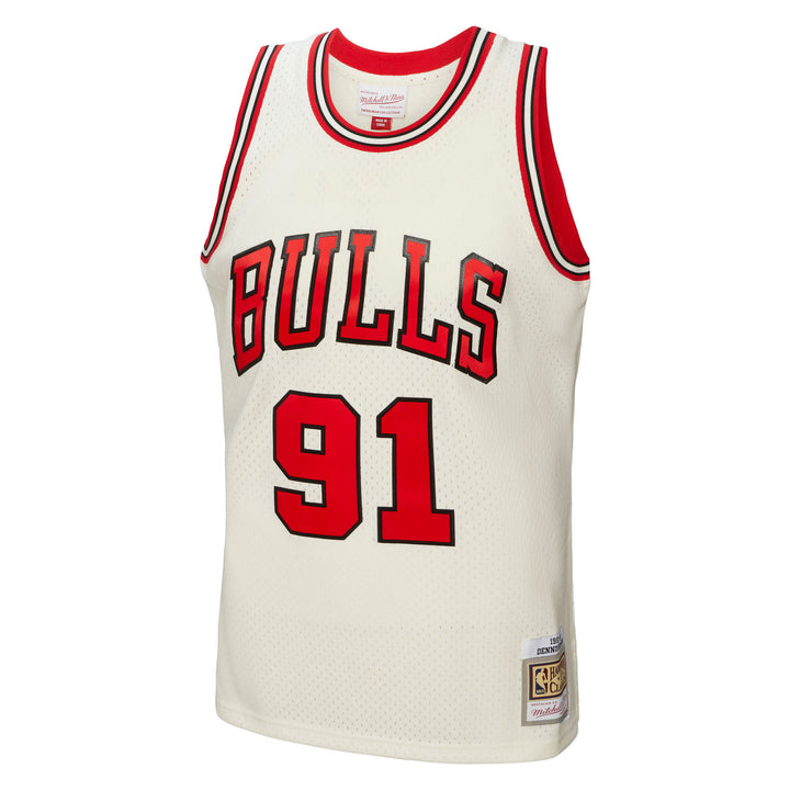 Chicago Bulls Mitchell & Ness NBA Cream Team Color Swingman Jersey Bulls 1997 Dennis Rodman