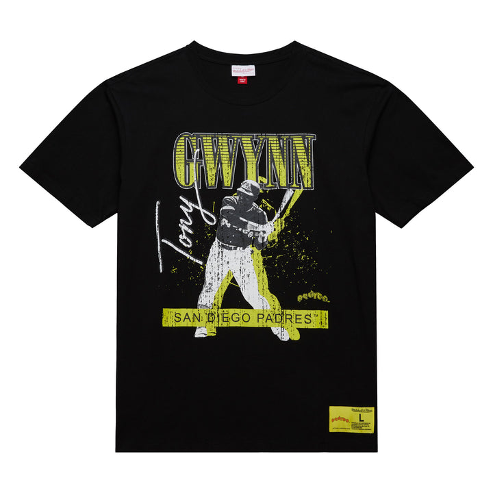 San Diego Padres Mitchell & Ness MLB Neon Pop Player Heavyweight Tee Vintage Logo Padres Tony Gwynn