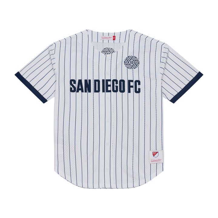 San Diego FC Mitchell & Ness White Head Coach Mesh Jersey