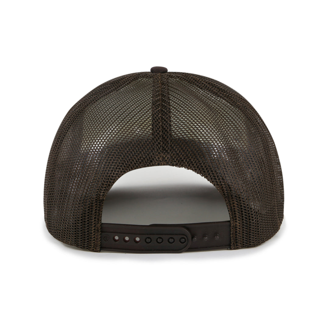 San Diego Padres 47 Brand Region Foam Trucker Hat — Brown — back view