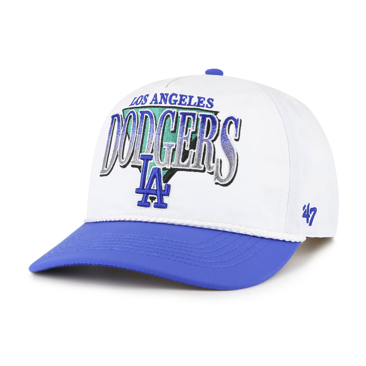 Los Angeles Dodgers 47 Brand Tribute Rope Hitch Hat — White/Royal — front view